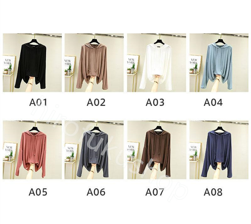 フード付き Tシャツ カットソー レディース 長袖 薄手 ゆったり トップス 春秋 ルームウエア モダール Tシャツ 長袖Tシャツ 柔らかい 