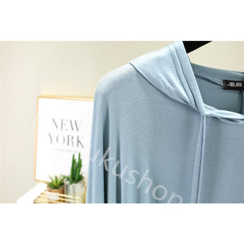 フード付き Tシャツ カットソー レディース 長袖 薄手 ゆったり トップス 春秋 ルームウエア モダール Tシャツ 長袖Tシャツ 柔らかい 