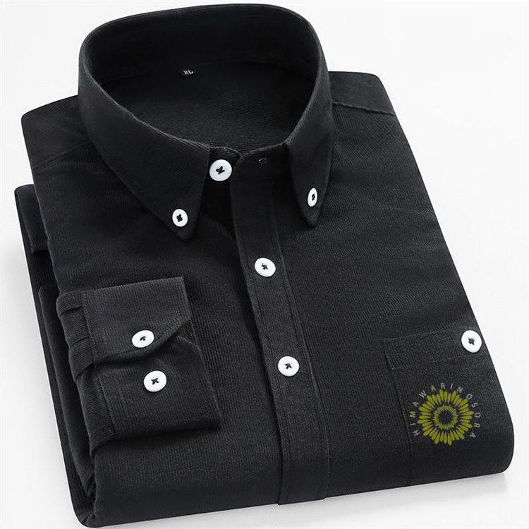 カジュアルシャツ 長袖 メンズ ボタンダウンシャツ 無地 シャツ トップス 秋服 冬服 通勤 ビジネス シンプル コーデュロイシャツ 