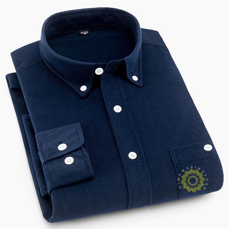 カジュアルシャツ 長袖 メンズ ボタンダウンシャツ 無地 シャツ トップス 秋服 冬服 通勤 ビジネス シンプル コーデュロイシャツ 