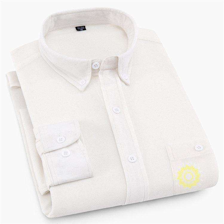 カジュアルシャツ 長袖 メンズ ボタンダウンシャツ 無地 シャツ トップス 秋服 冬服 通勤 ビジネス シンプル コーデュロイシャツ 