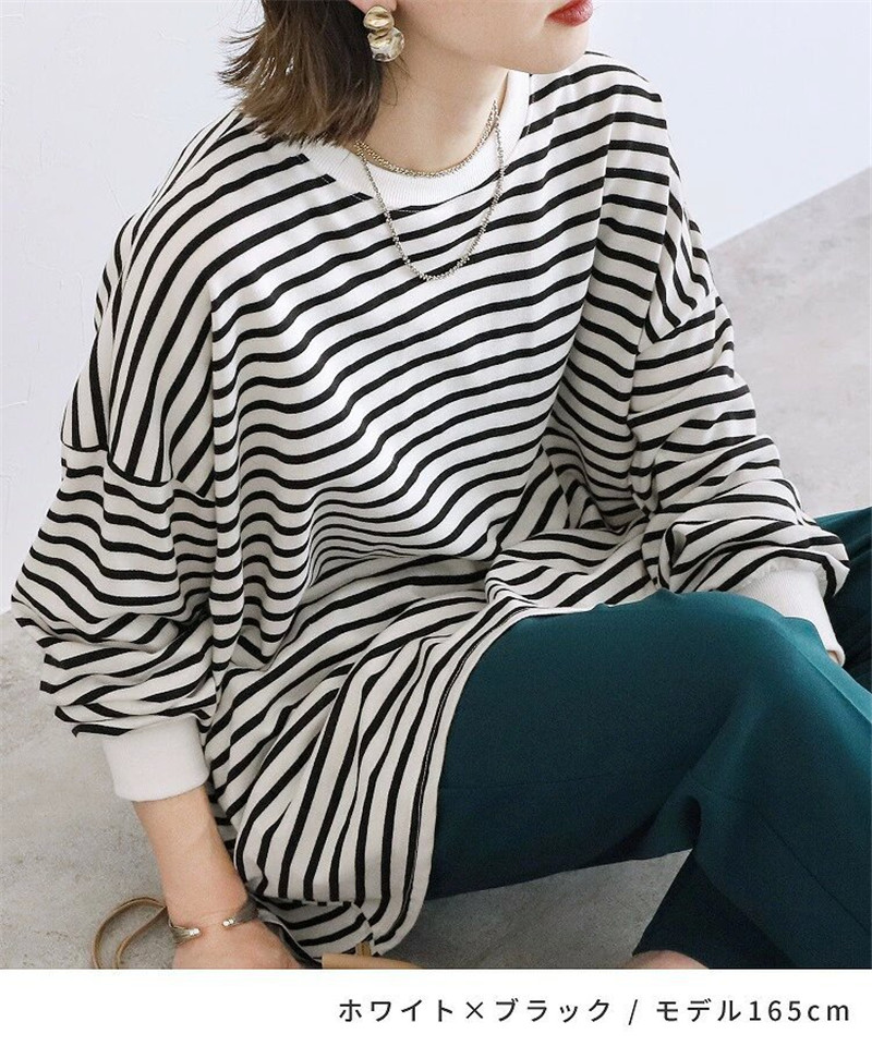 Tシャツ レディース カットソー 長袖 トレーナー トップス カジュアル プレゼント シンプル 母の日 プルオーバー ゆったり ブラウス おしゃれ 