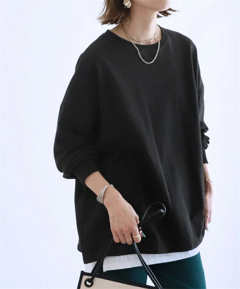 Tシャツ レディース カットソー 長袖 トレーナー トップス カジュアル プレゼント シンプル 母の日 プルオーバー ゆったり ブラウス おしゃれ 