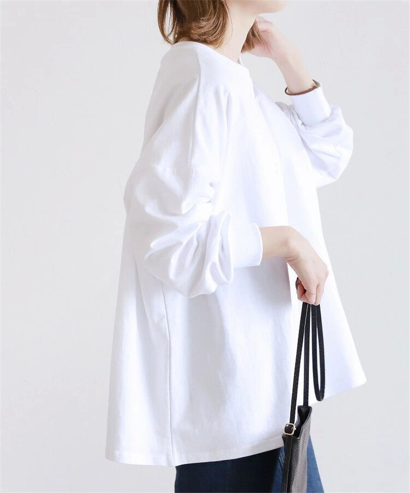 Tシャツ レディース カットソー 長袖 トレーナー トップス カジュアル プレゼント シンプル 母の日 プルオーバー ゆったり ブラウス おしゃれ 