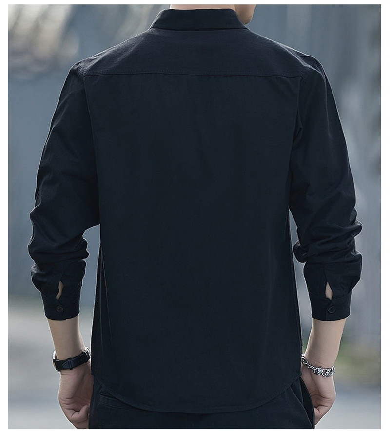 カジュアルシャツ メンズ 長袖シャツ ビジネス シャツ ワークシャツ アウター 紳士服 トップス 無地 オフィス 開襟シャツ 長袖 通勤 春秋 