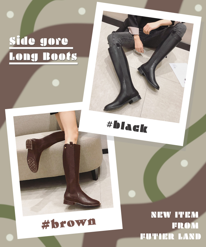 ブーツ レディース 秋 冬 ロング 厚底 カジュアル ファッション シンプル 高見え 旅行 サイドゴアロングブーツ 韓国コーデ きれいめ 