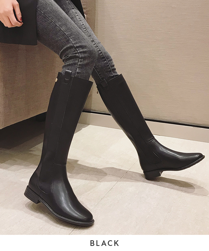 ブーツ レディース 秋 冬 ロング 厚底 カジュアル ファッション シンプル 高見え 旅行 サイドゴアロングブーツ 韓国コーデ きれいめ 