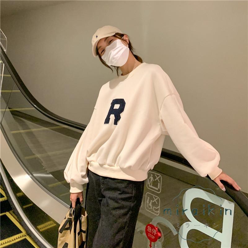トレーナー プルオーバー レディース ロゴトレーナー トップス ラウンドネック 秋冬 大人 50代 秋服 20代 30代 40代 おしゃれ カジュアル 冬服 長袖 