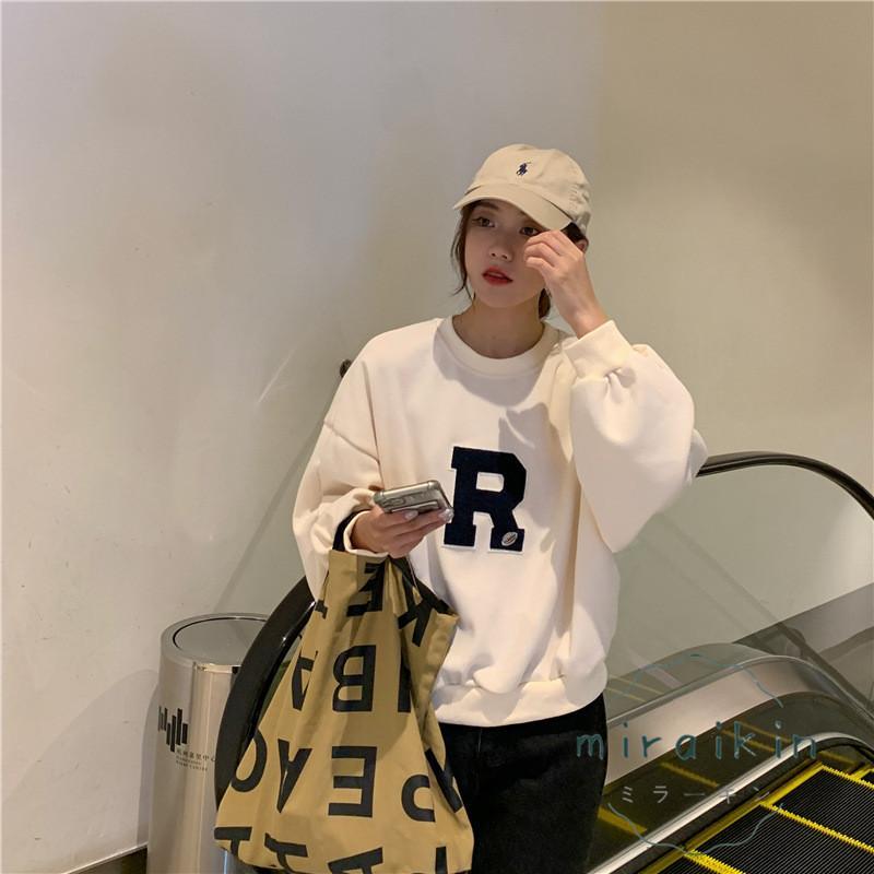 トレーナー プルオーバー レディース ロゴトレーナー トップス ラウンドネック 秋冬 大人 50代 秋服 20代 30代 40代 おしゃれ カジュアル 冬服 長袖 