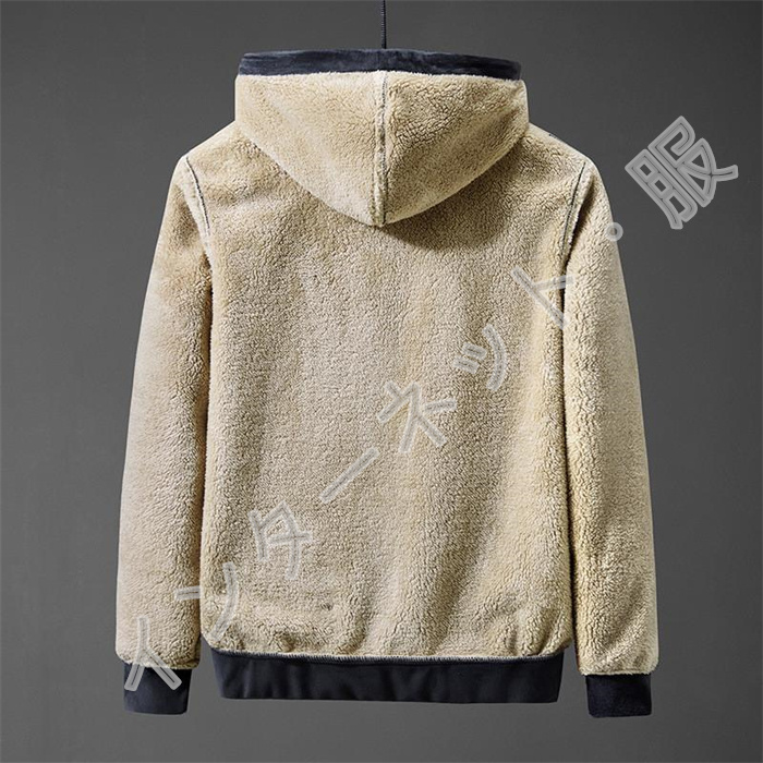 ボアジャケット メンズ フリースジャケット 裏ボア ブルゾン アウター 厚手 防寒 冬服 送料無料 暖か もこもこ 大きいサイズ フード付き ゆったり 