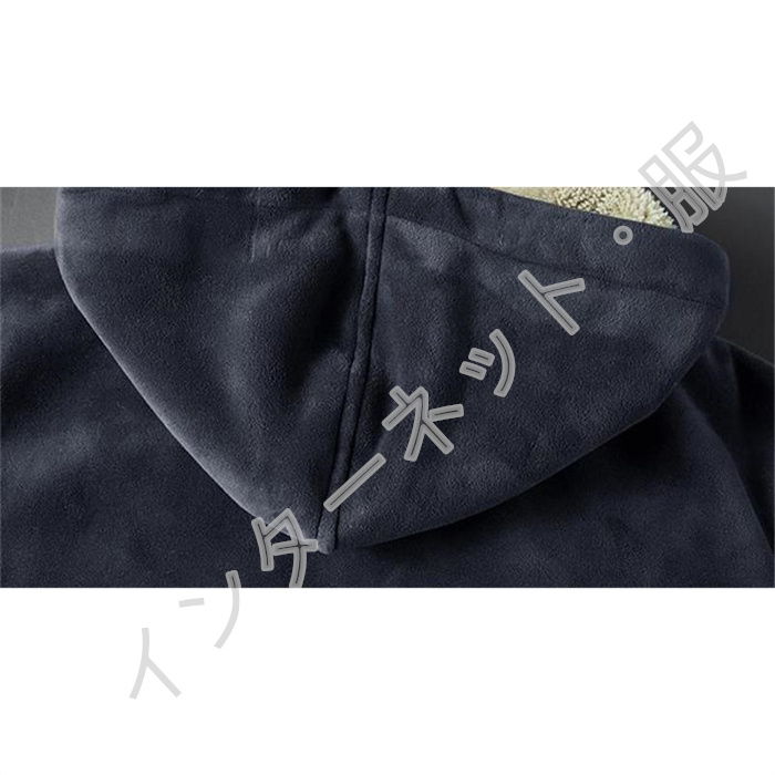 ボアジャケット メンズ フリースジャケット 裏ボア ブルゾン アウター 厚手 防寒 冬服 送料無料 暖か もこもこ 大きいサイズ フード付き ゆったり 