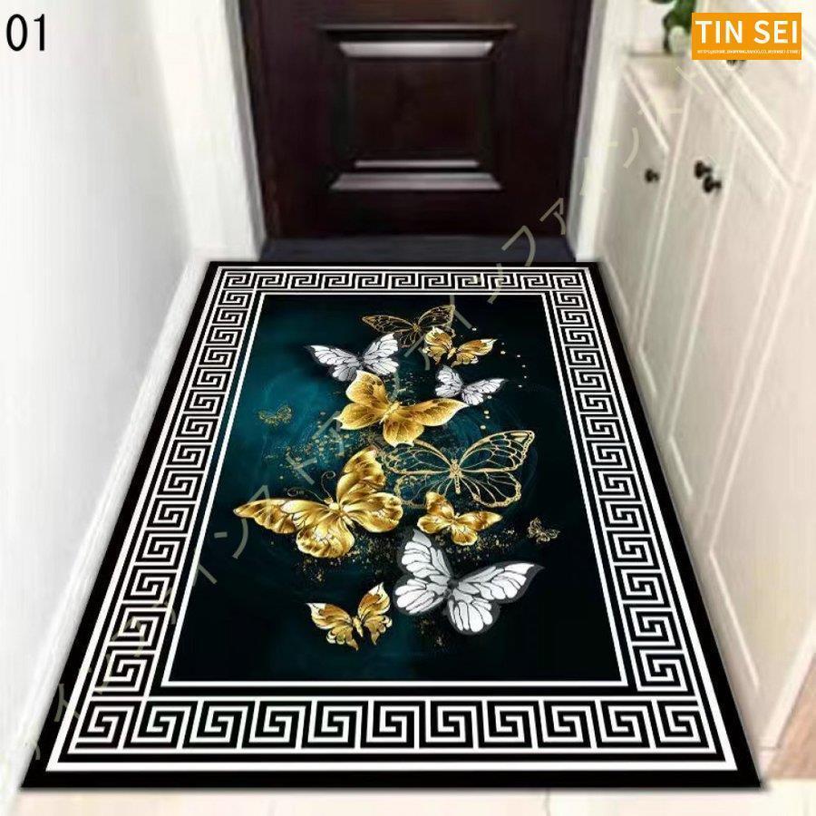 玄関クリーンマット石タイル調 オーロラ 長方形 屋外 水洗い 汚れ落とし 玄関クリーンマット 滑り止め 汚れ落とし 滑り止め 個性的な柄 レトロ ドアマット 