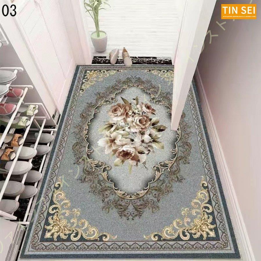 玄関クリーンマット石タイル調 オーロラ 長方形 屋外 水洗い 汚れ落とし 玄関クリーンマット 滑り止め 汚れ落とし 滑り止め 個性的な柄 レトロ ドアマット 