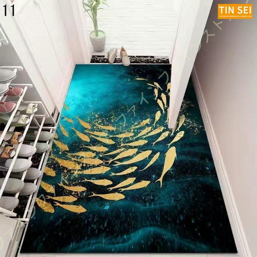 玄関クリーンマット石タイル調 オーロラ 長方形 屋外 水洗い 汚れ落とし 玄関クリーンマット 滑り止め 汚れ落とし 滑り止め 個性的な柄 レトロ ドアマット 