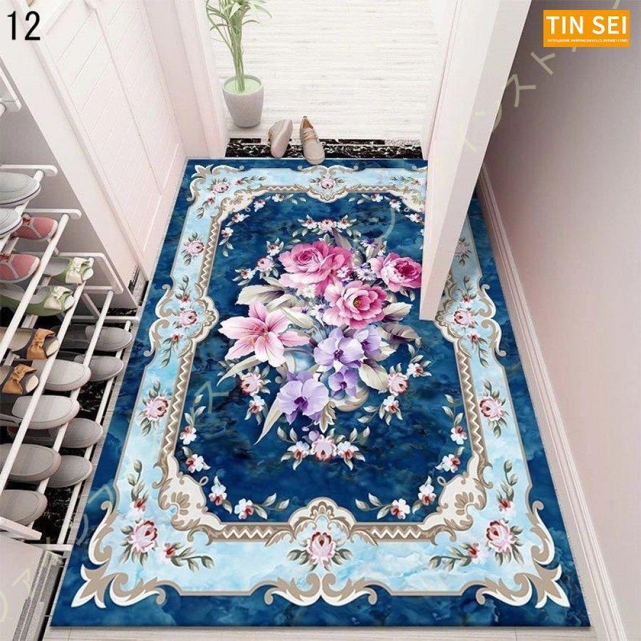 玄関クリーンマット石タイル調 オーロラ 長方形 屋外 水洗い 汚れ落とし 玄関クリーンマット 滑り止め 汚れ落とし 滑り止め 個性的な柄 レトロ ドアマット 