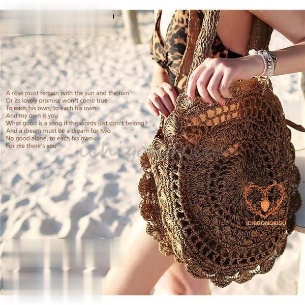 かごバッグ レディース トートバッグ ショルダーバッグ レース 肩掛け ストローバッグ 遠足 手提げバッグ 旅行 ハンドバッグバスケット 