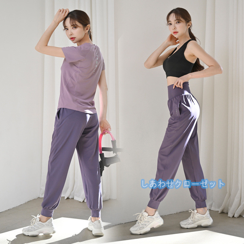 ヨガウェア レディース トップス 半袖 Tシャツ ホットヨガ かわいい 吸汗 ランニングウェア 速乾 おしゃれ フィットネス スポーツウェア 