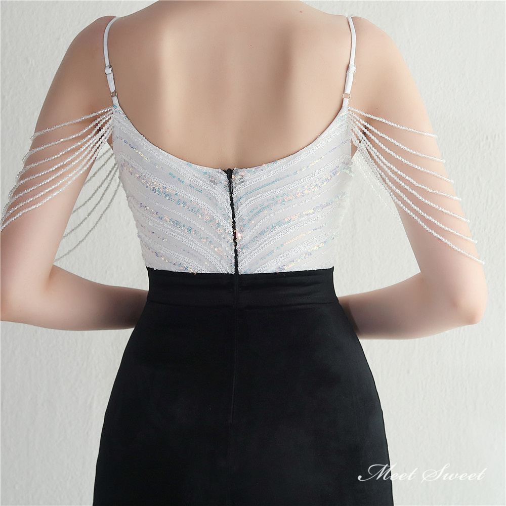 カラードレス マーメイドドレス パーティードレス 切替 ノースリーブ キャミソール ウェディングドレス 結婚式 二次会 ビーズ スリット イブニングドレス 