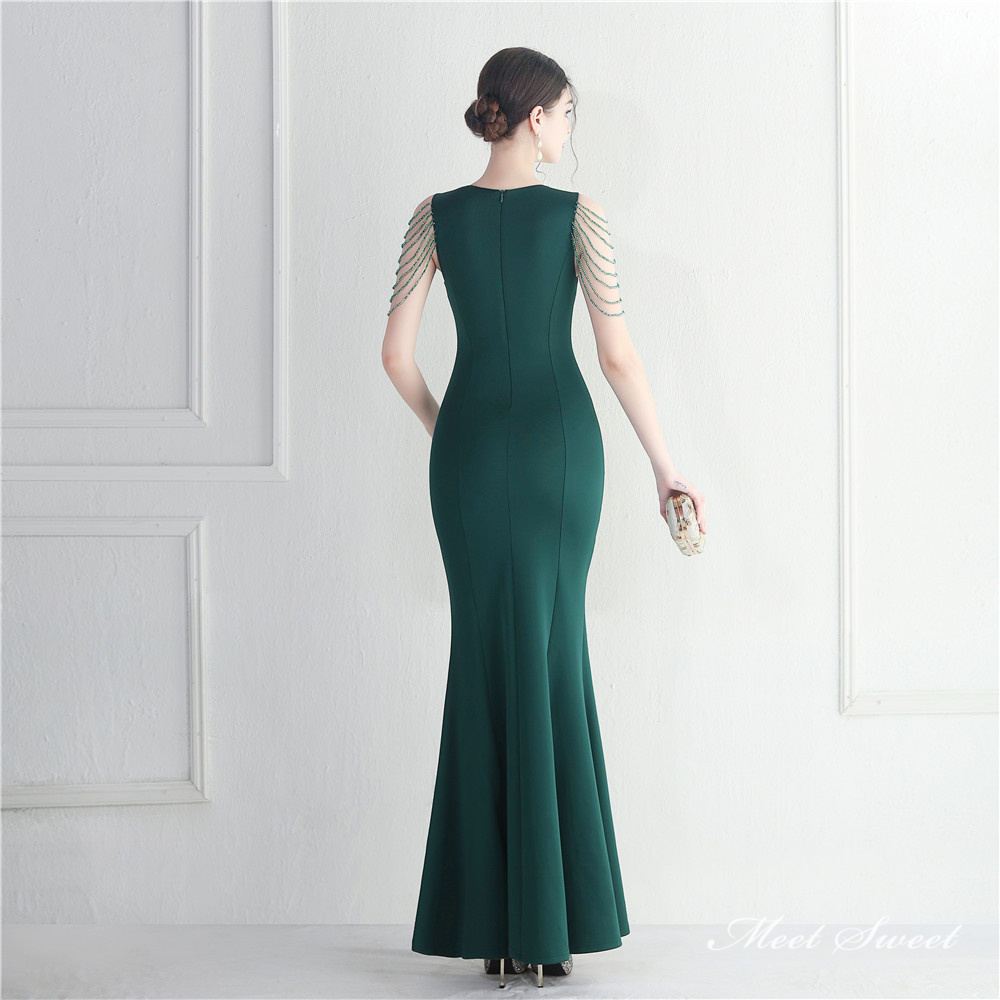 カラードレス マーメイドドレス パーティードレス ビーズ イブニングドレス ウェディングドレス サテン 二次会 ウエディングドレス ファスナー 発表会 結婚式 