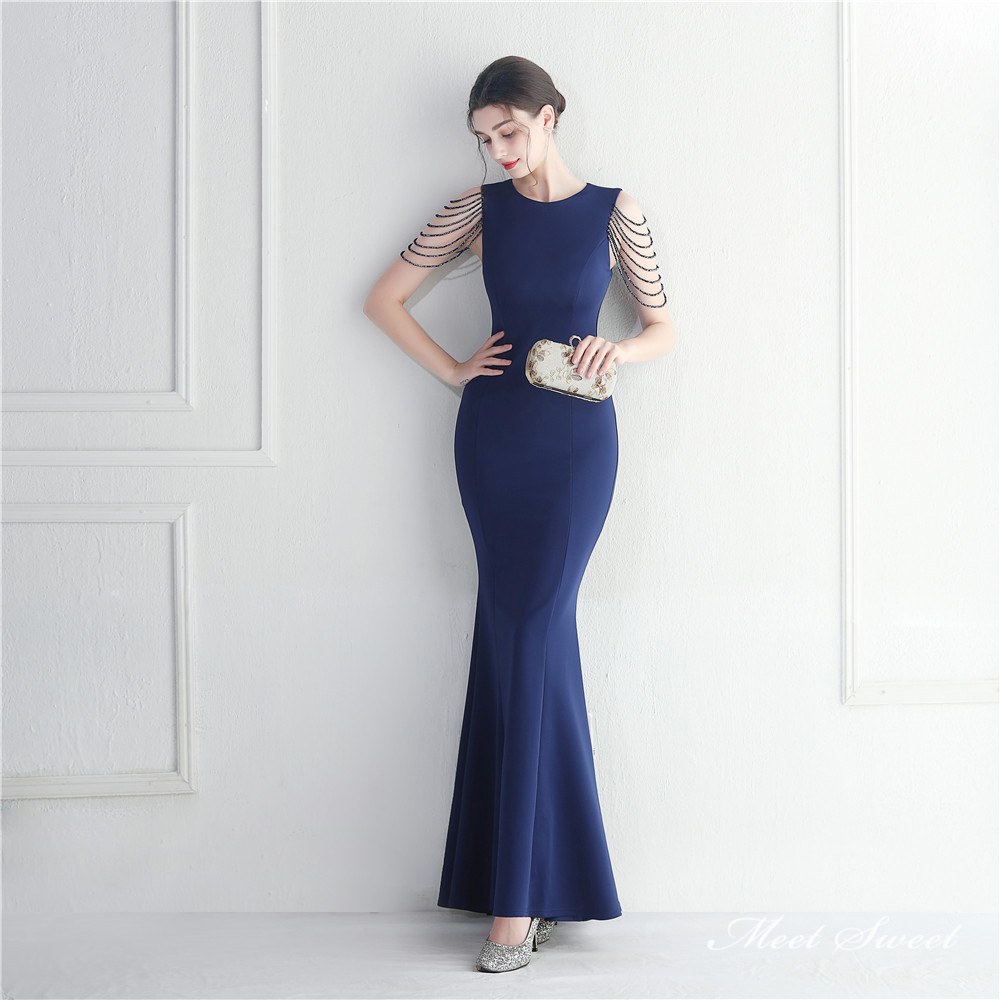 カラードレス マーメイドドレス パーティードレス ビーズ イブニングドレス ウェディングドレス サテン 二次会 ウエディングドレス ファスナー 発表会 結婚式 