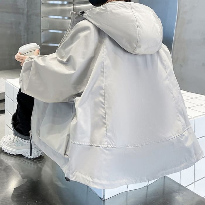 小学生 男の子 マウンテンウインドブレーカー ジャンパー フード付きジャケット 春秋 キッズ 子ども アウター ジュニア 通学 子供服 韓国 