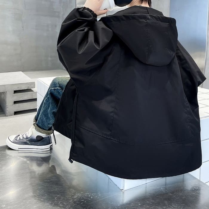 小学生 男の子 マウンテンウインドブレーカー ジャンパー フード付きジャケット 春秋 キッズ 子ども アウター ジュニア 通学 子供服 韓国 
