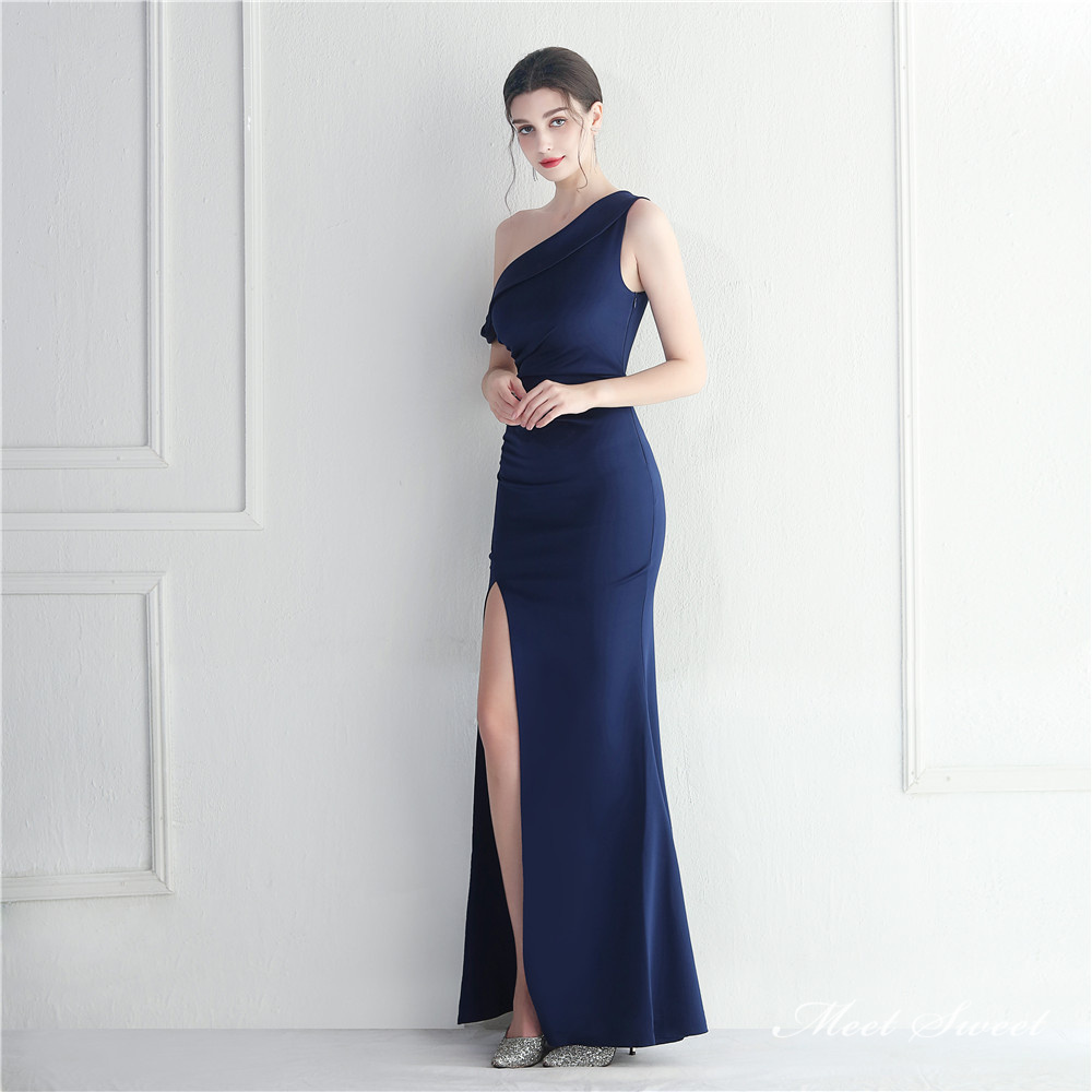 カラードレス マーメイドドレス パーティードレス スリット アシンメトサテン イブニングドレス 二次会 結婚式 ファスナー ウェディングドレス 発表会 