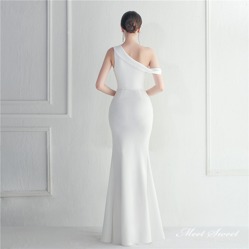 カラードレス マーメイドドレス パーティードレス スリット アシンメトサテン イブニングドレス 二次会 結婚式 ファスナー ウェディングドレス 発表会 