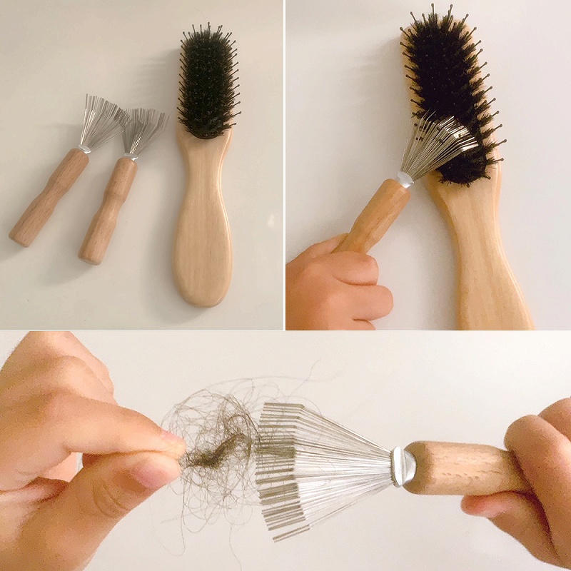 ブラシクリーナー 2個セット ヘアブラシ ホコリ取り 抜け毛 ヘアケア 掃除 櫛 汚れ ペットブラシ メンテナンス 。 お手入れ ブラシ掃除 おすすめ 切れ毛 くし 