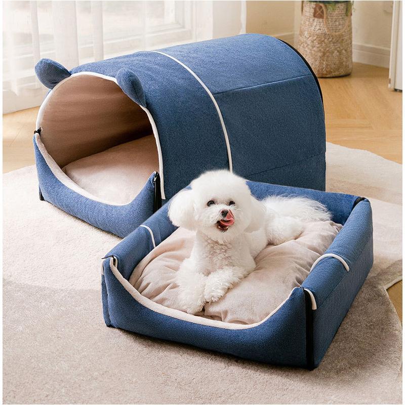ペットハウス 犬 猫 ペットベッド 冬 ネコ 可愛い 折畳み式 柔らかい 洗える ふわふわ ドーム型 ぐっすり眠れる 暖かい 水洗え クッション 中型犬 