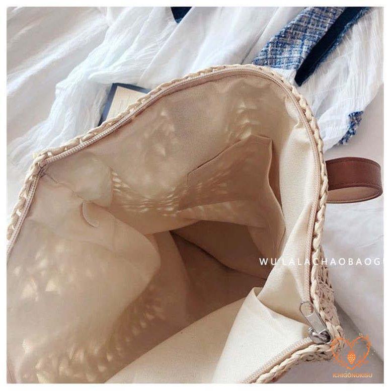 かごバッグ ハンドバッグ 編みバック トートバッグ 夏 草編み レディースバック かばん コーデ かご バッグ カバン おしゃれ サマー 大容量 ショルダーバッグ 