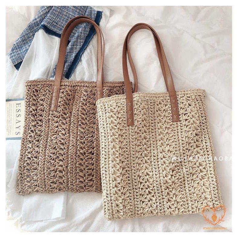 かごバッグ ハンドバッグ 編みバック トートバッグ 夏 草編み レディースバック かばん コーデ かご バッグ カバン おしゃれ サマー 大容量 ショルダーバッグ 