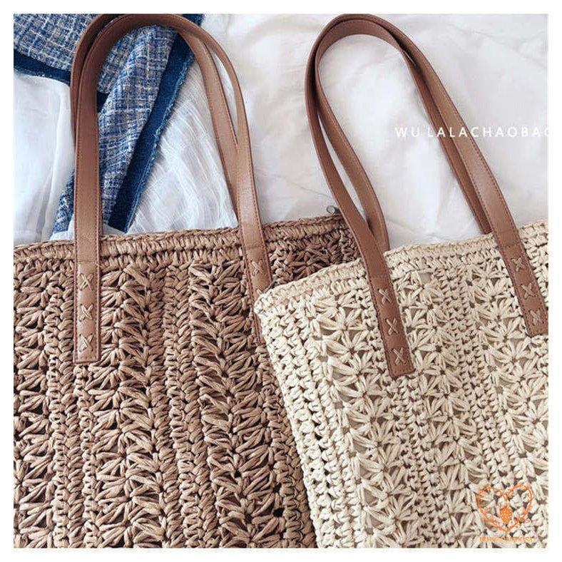 かごバッグ ハンドバッグ 編みバック トートバッグ 夏 草編み レディースバック かばん コーデ かご バッグ カバン おしゃれ サマー 大容量 ショルダーバッグ 