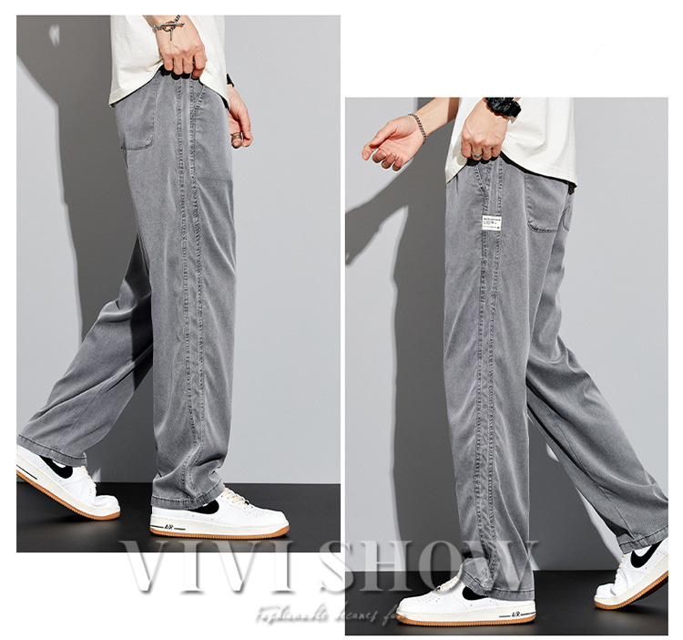 メンズ ロング パンツ ボワイドパンツ ゆったり 通気性 デニム風 はきやすい シンプル おしゃれ ズボン 動きやすい あわせやすい カジュアル 