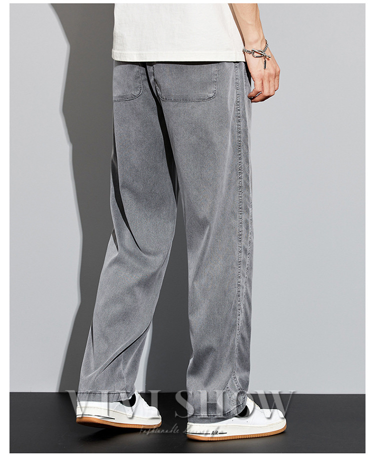 メンズ ロング パンツ ボワイドパンツ ゆったり 通気性 デニム風 はきやすい シンプル おしゃれ ズボン 動きやすい あわせやすい カジュアル 