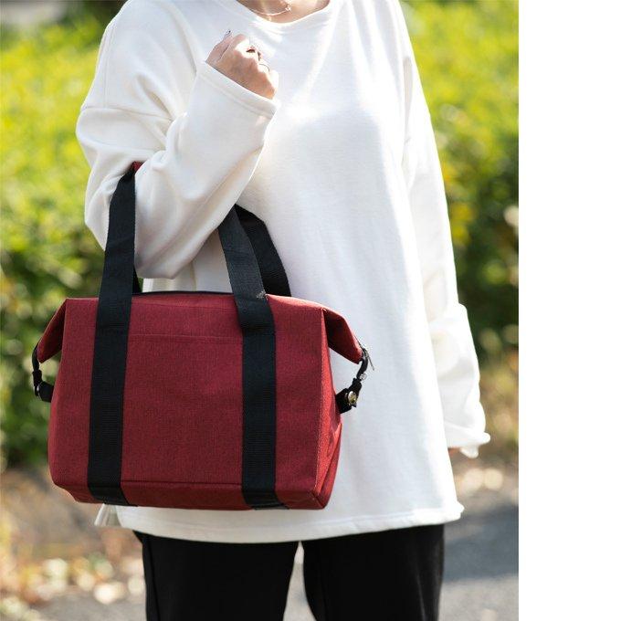 トートバッグ 男女兼用 保冷 保温 大容量 スクエア型 アルミ素材 エコバッグ ジップ付き 買い物バッグ 