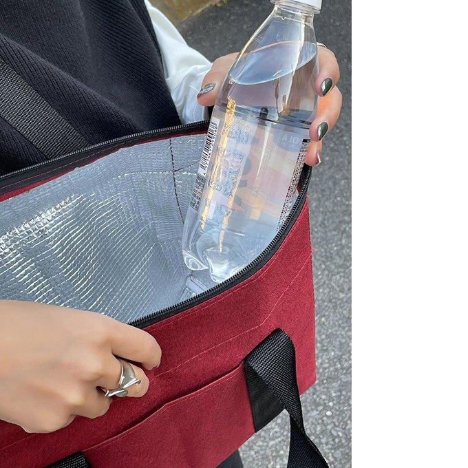 トートバッグ 男女兼用 保冷 保温 大容量 スクエア型 アルミ素材 エコバッグ ジップ付き 買い物バッグ 