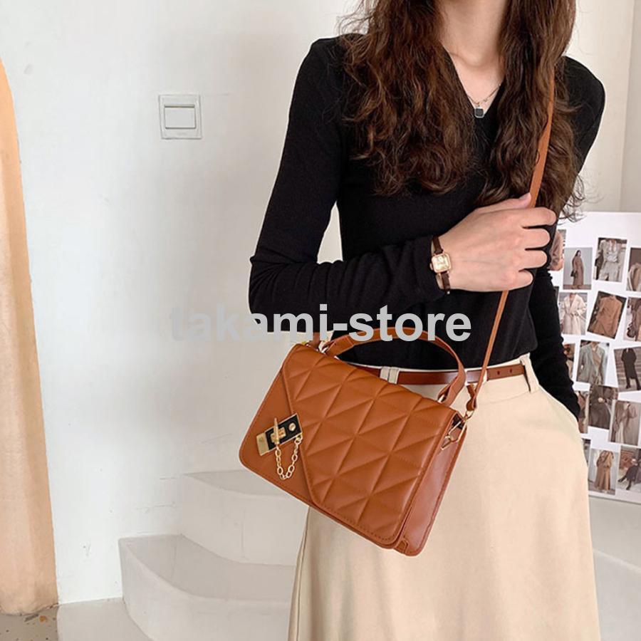 キルティングバッグショルダー PUレザー  