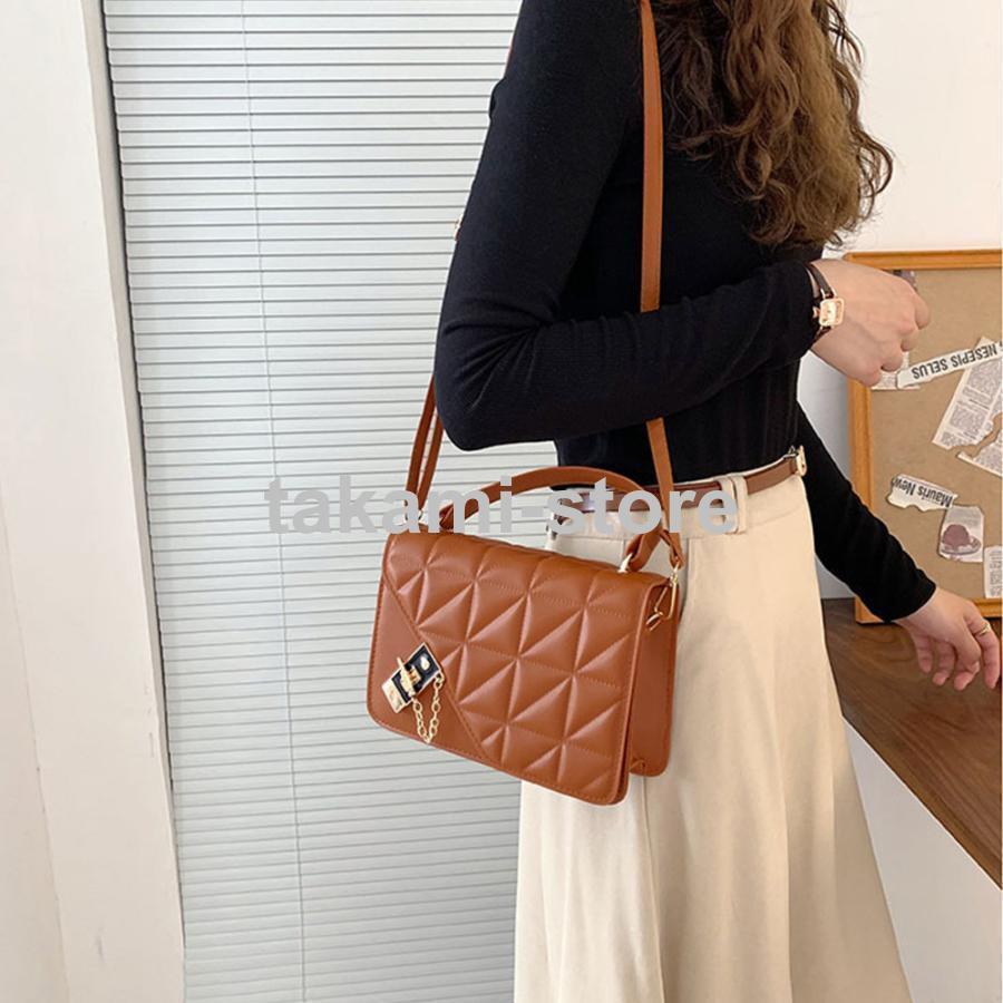 キルティングバッグショルダー PUレザー  