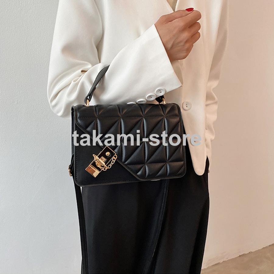 キルティングバッグショルダー PUレザー  