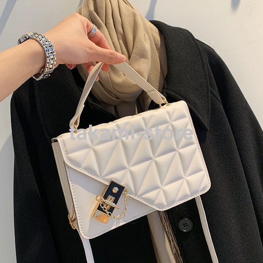 キルティングバッグショルダー PUレザー  