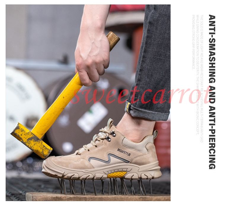 3COLOR 作業靴 滑り止め 安全靴 メンズ おしゃれ 踏み抜き防止 通気 つま先保護 安全保護 スニーカー 夏 四季 作業用品 工業用品 