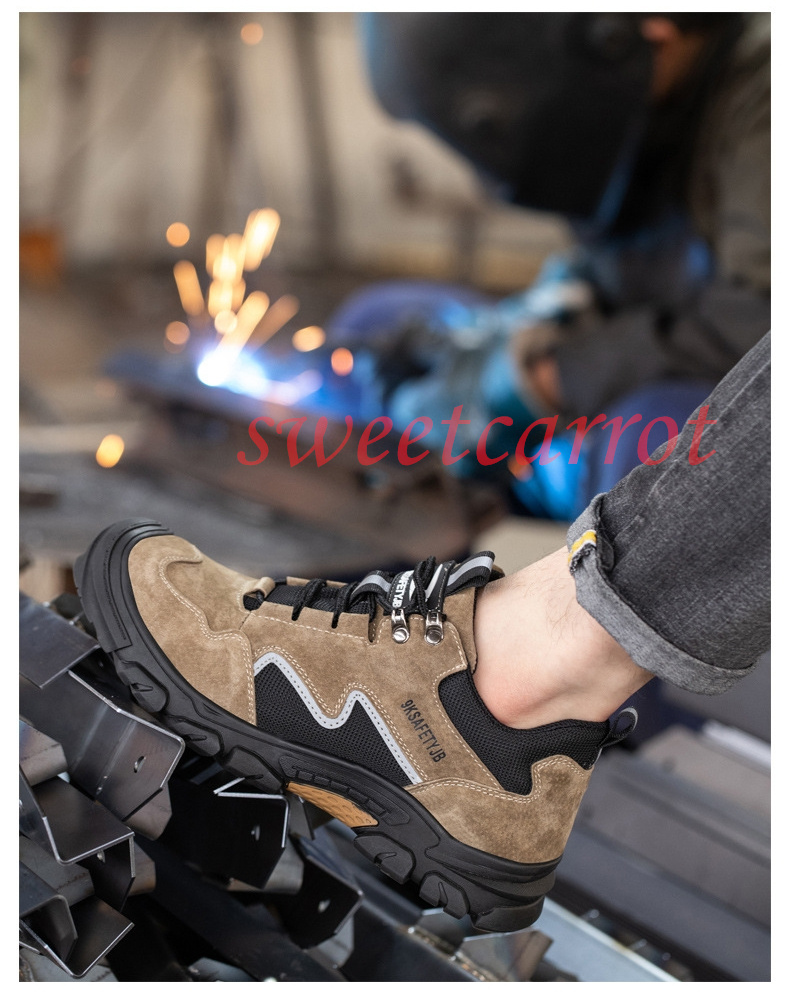 3COLOR 作業靴 滑り止め 安全靴 メンズ おしゃれ 踏み抜き防止 通気 つま先保護 安全保護 スニーカー 夏 四季 作業用品 工業用品 