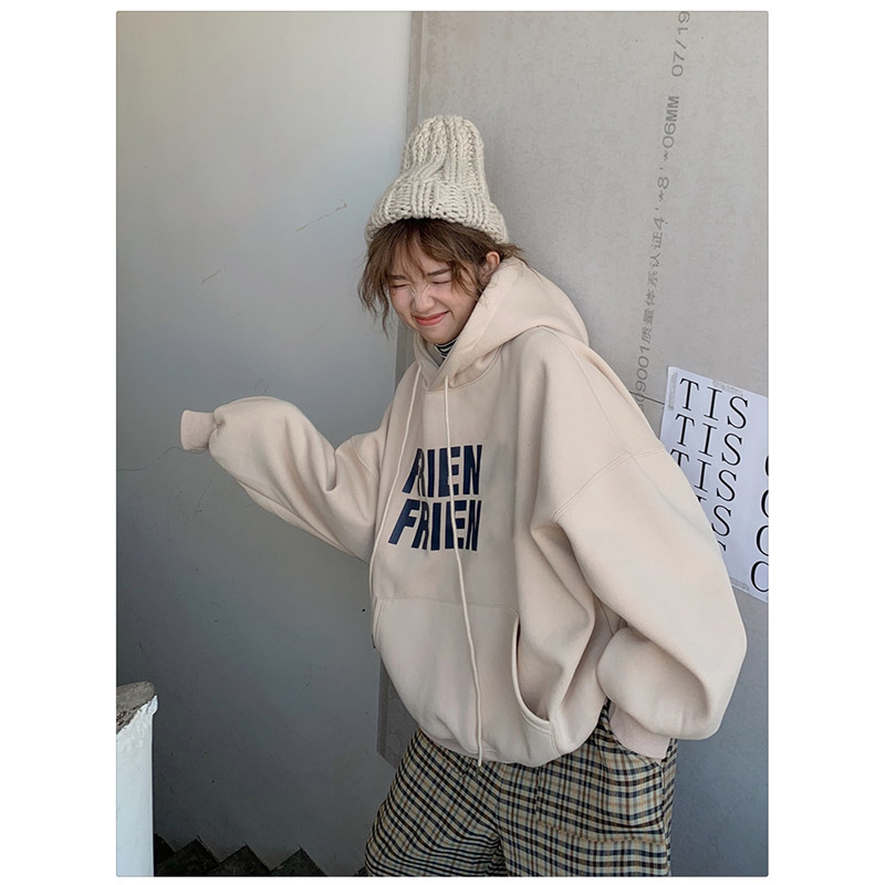 レディース フード付き 大きいサイズ 春秋トップス ルームウェア かわいい スウェットアウター おしゃれ ゆったり プルオーバービッグシルエット 