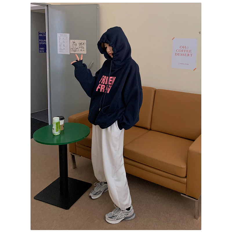 レディース フード付き 大きいサイズ 春秋トップス ルームウェア かわいい スウェットアウター おしゃれ ゆったり プルオーバービッグシルエット 