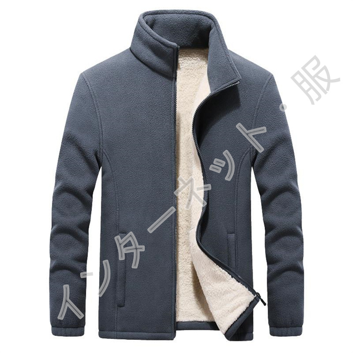 フリースジャケット メンズ ボアジャケット ブルゾン アウター 厚手 スタンドもこもこ 冬服 大きいサイズ 暖か 秋 防寒 おしゃれ 送料無料 