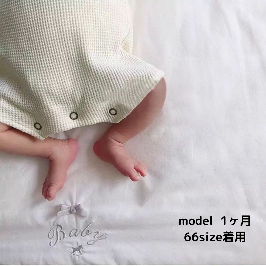 ワッフル ロンパース ボンネットセット ベビー服 ベビーロンパース 赤ちゃんロンパース 秋 新生児 新生児ロンパース 春 セレモニードレス ワッフルロンパース 