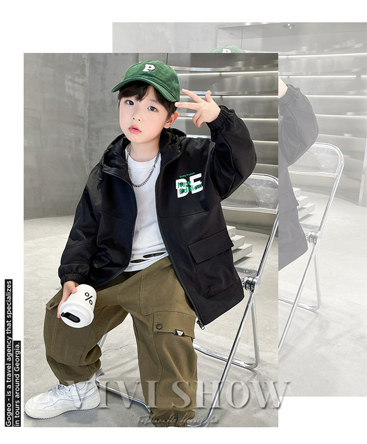 キッズ アウター 長袖 トップス シンプル フードつき おしゃれ 着やすい ゆったり ハイネック あわせやすい カジュアル ジッパー 動きやすい 