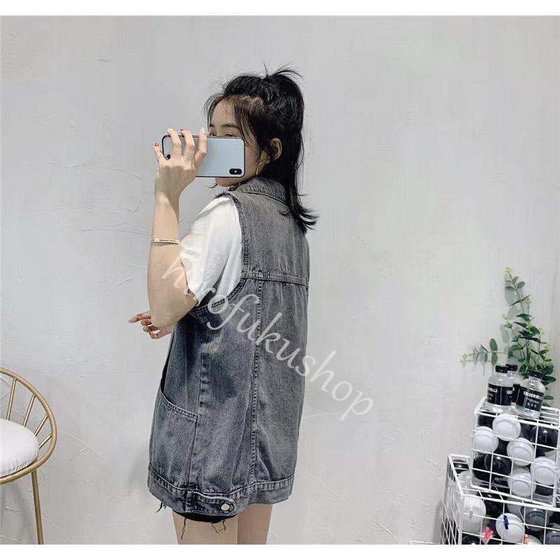 デニムベスト ベスト レディース ジレ デニム 前開き アウター シンプル カジュアル トップス 羽織り ゆったり ノースリーブ 着痩せ ジャケット 