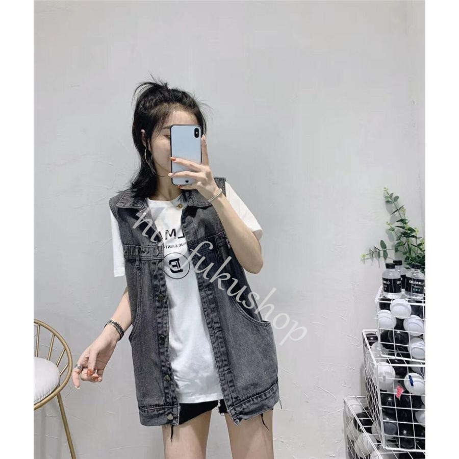デニムベスト ベスト レディース ジレ デニム 前開き アウター シンプル カジュアル トップス 羽織り ゆったり ノースリーブ 着痩せ ジャケット 
